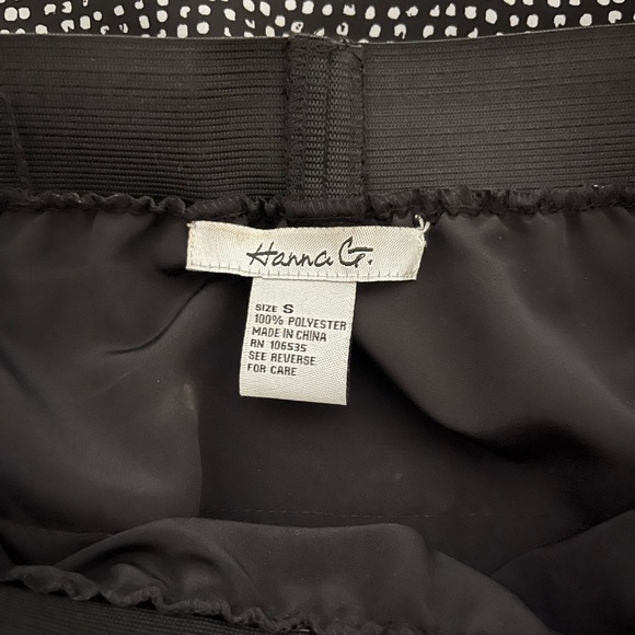 Hanna G. Black & White Polka Dot Skirt Size Small - Picture 3 of 3